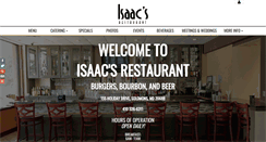 Desktop Screenshot of isaacsrestaurant.com