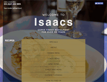 Tablet Screenshot of isaacsrestaurant.ie